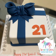 Big Bow Birthday Cake (Tag & Number)