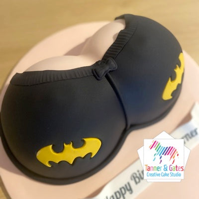 Batman Boob Birthday Cake