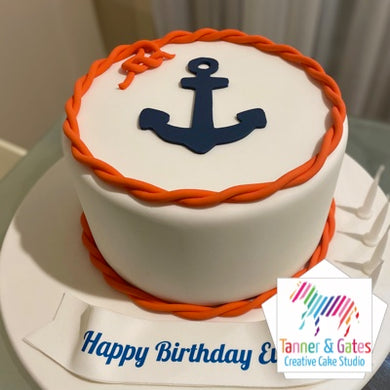 Anchor / Nautical Birthday Cake
