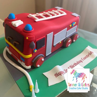 3D Fire Truck Birthday Cake