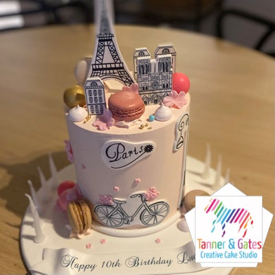 Paris Themed Cake