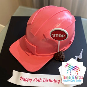Pink Helmet Cake