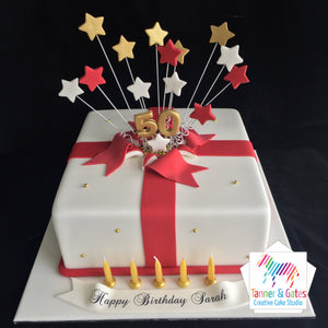 Shooting Stars Birthday Cake (Square)