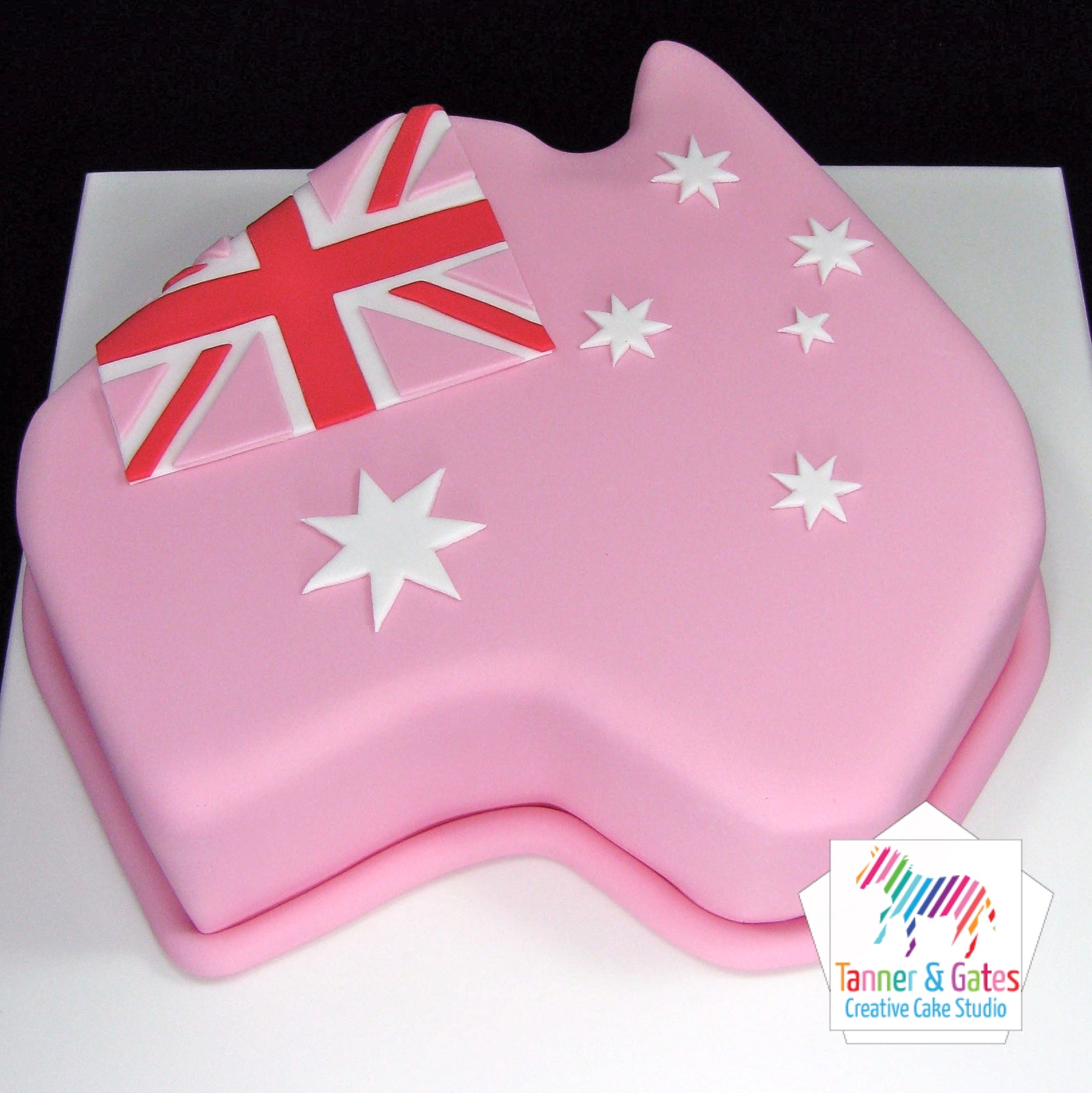 How to make an Australia shaped flag cake - YouTube