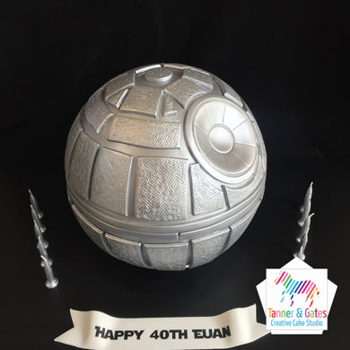 3D Death Star Cake (Metallic)