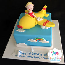 Baby Pilot & Plane Birthday Cake