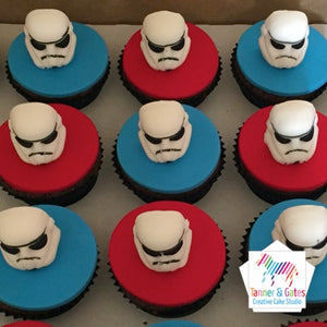 Star Wars Cupcakes - Stormtroopers (partial helmet)