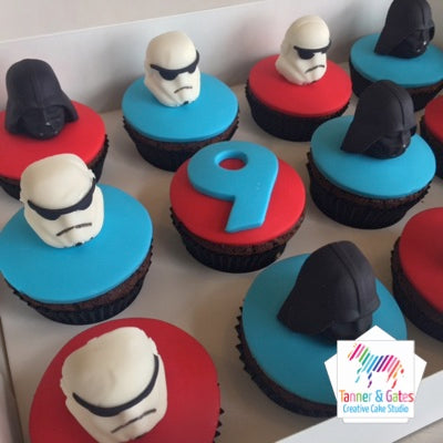 Star Wars Cupcakes - Darth & Stormtroopers (partial helmet)