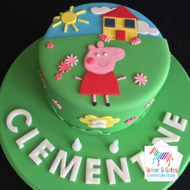 Peppa Pig Cake - 2D Cut-out Cake (Green)