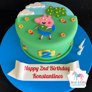 Peppa Pig Cake - 2D Cut-out Cake (George)