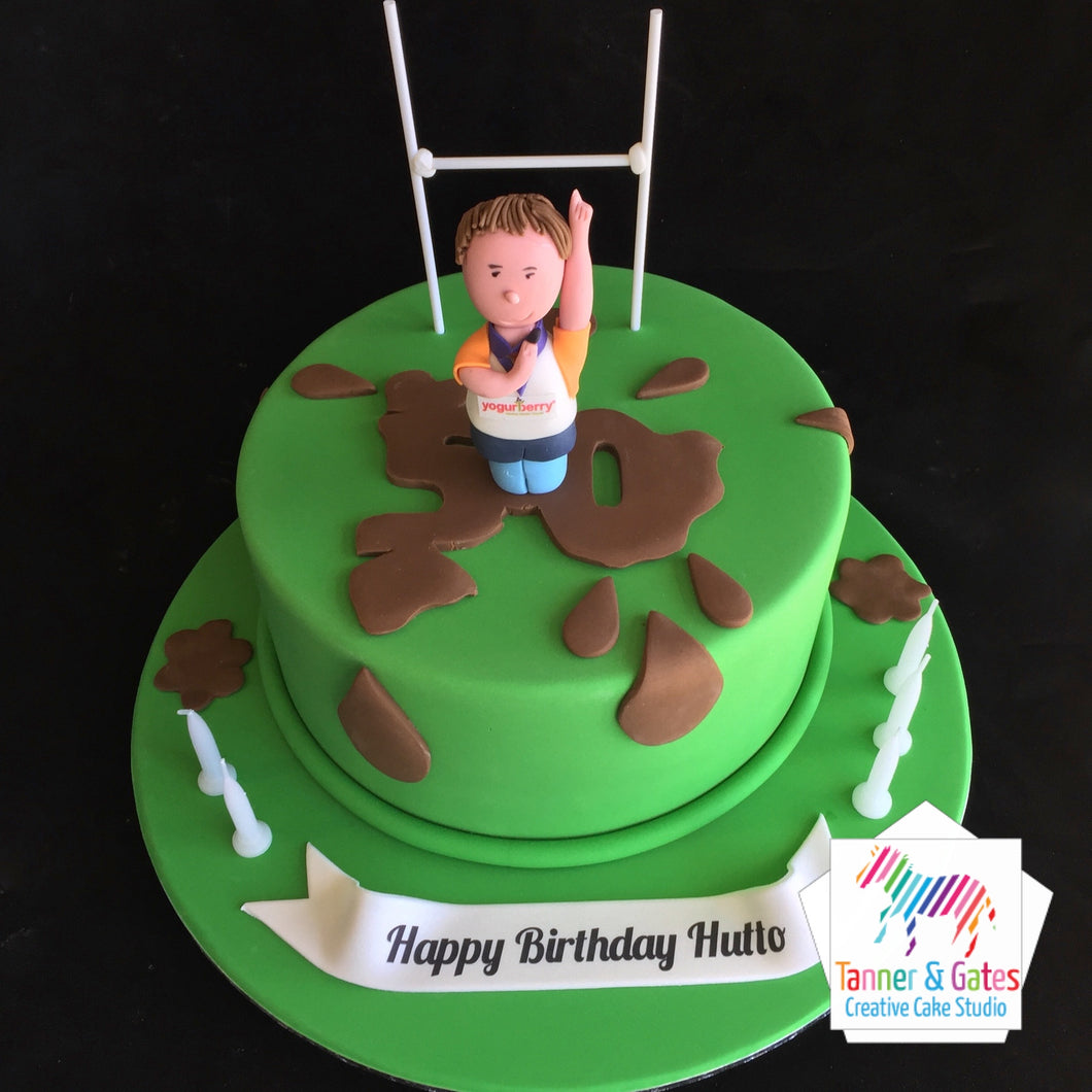 All Blacks Rugby Fault line Birthday Cake | Baked by Nataleen