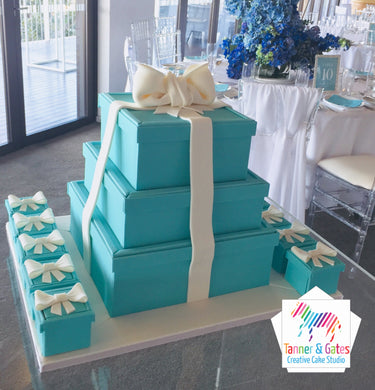 Tiffany Style Wedding Cake
