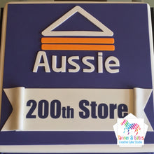 Handcut Corporate Logo plus Message Banner