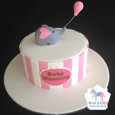 Elephant Balloon Baby Shower Cake