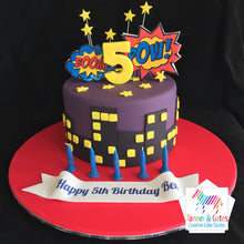 Pow ! Boom ! Superhero Birthday Cake