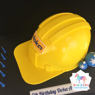 3D Builders Helmet Cake