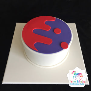 Corporate Cake logo raised / hand-cut