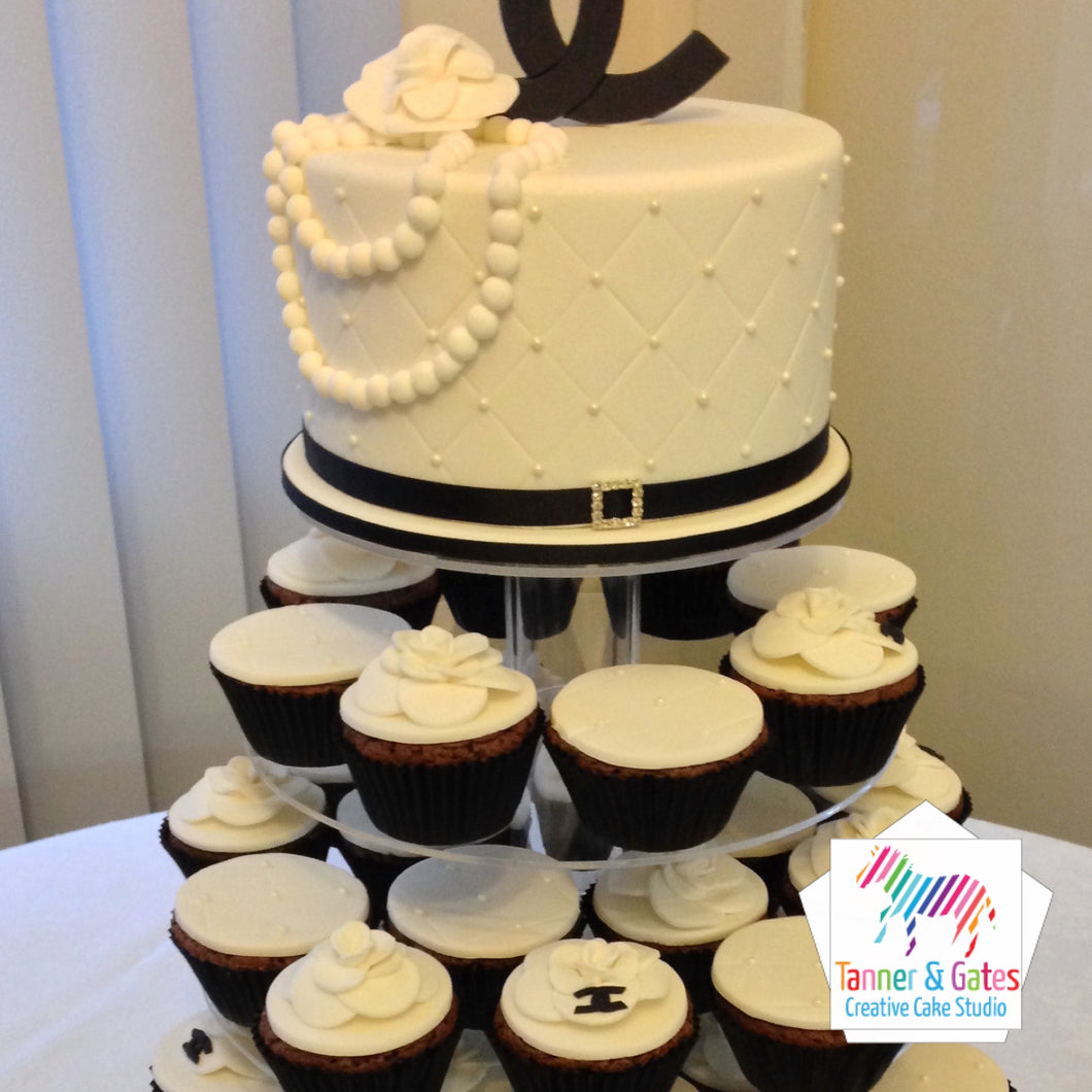 Chanel Cake Topper + Cupcakes – Tanner & Gates