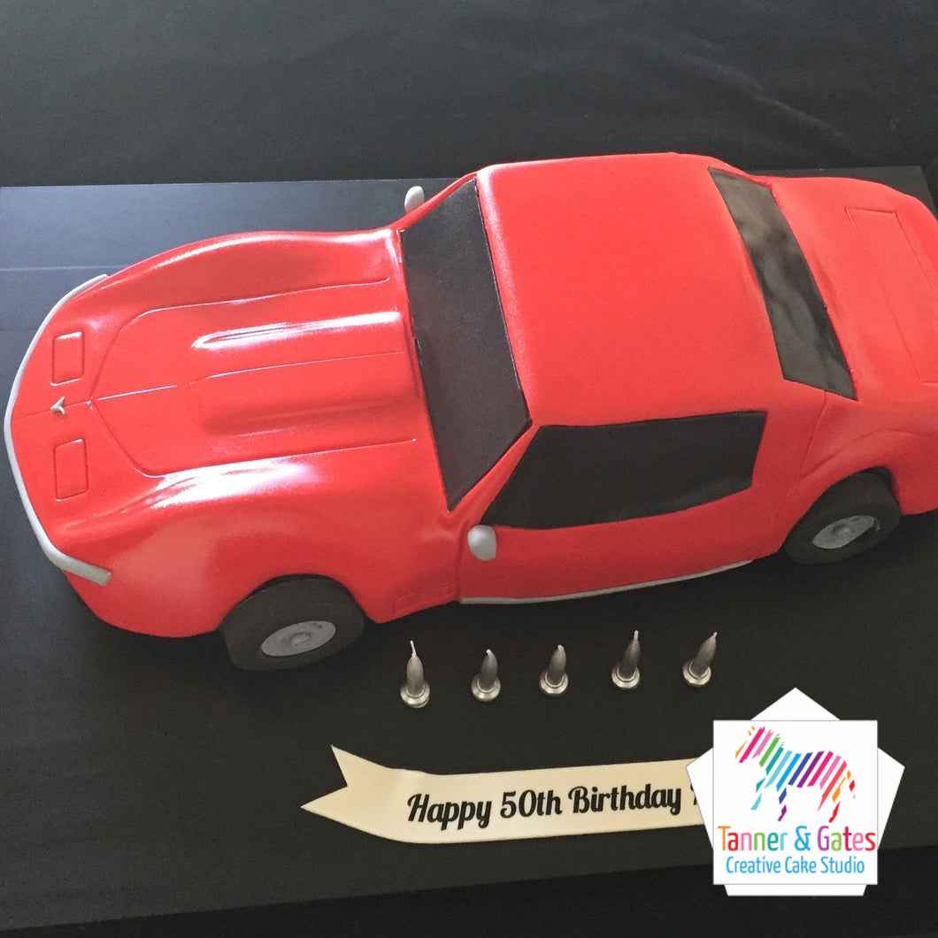 3D Corvette Car Cake