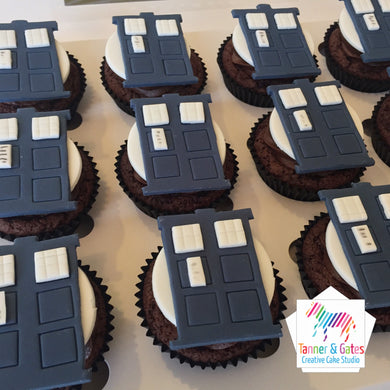 Doctor Who Tardis Cupcakes