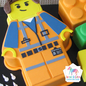Emmet + Lego Blocks Cake