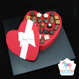Heart Box of Chocolates Cake