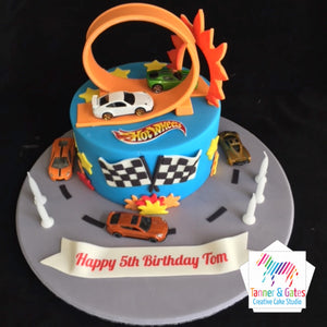 Race Car Hot Wheels Happy Birthday Cake Topper - Car Egypt | Ubuy