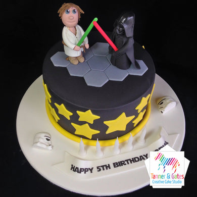 Star Wars Cake - Luke vs Darth Vader