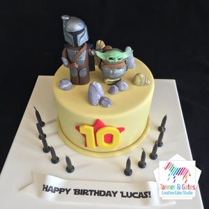 Star Wars Cake - Mandalorian & Baby Yoda