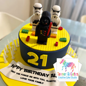 Star Wars Lego Cake - enhanced