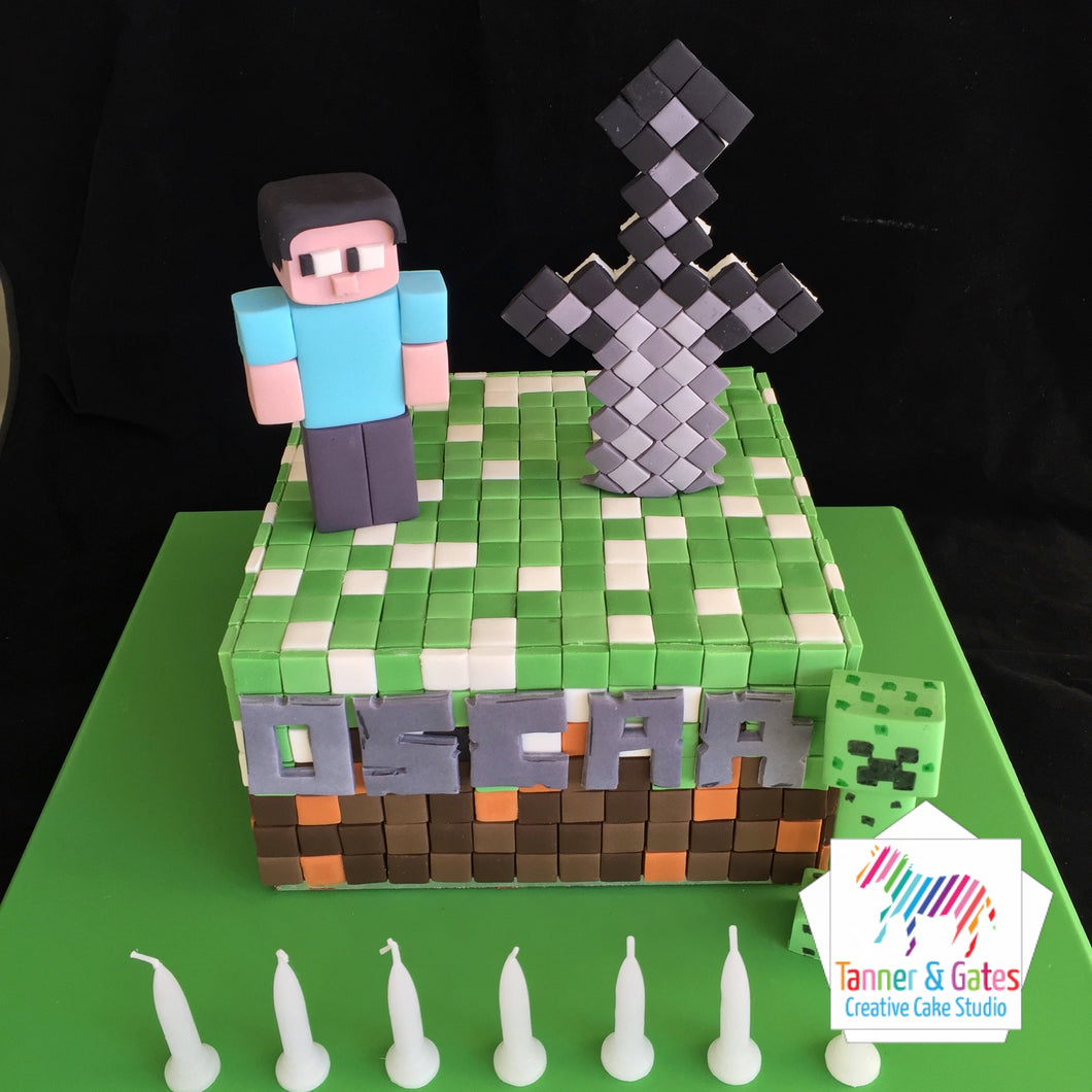 Minecraft Style Cake
