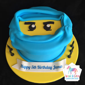 Ninja Face Birthday Cake
