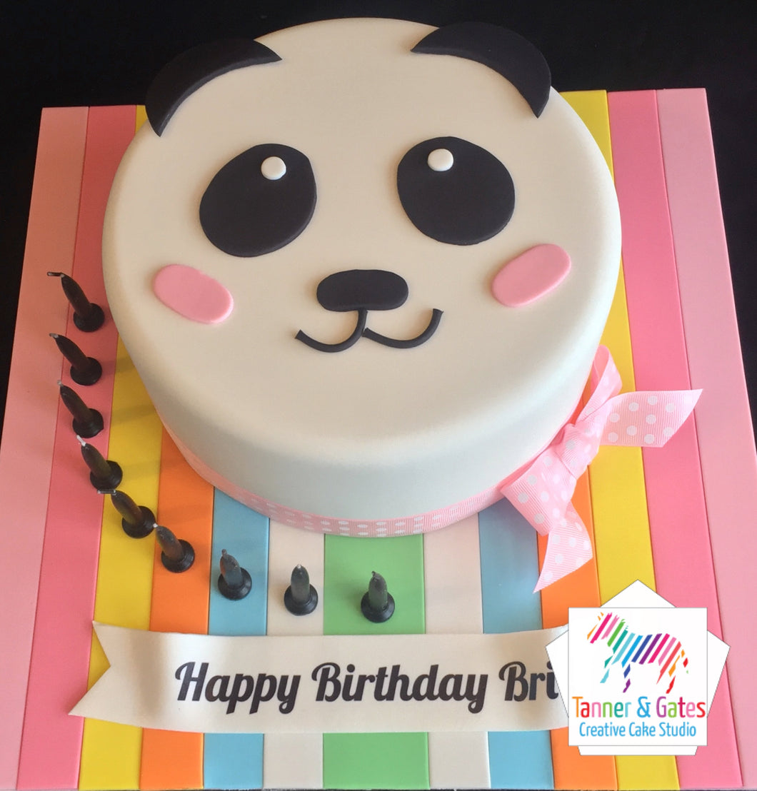 Panda 2D Head Birthday Cake