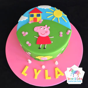 Peppa Pig Cake - 2D Cut-out Cake (Pink)