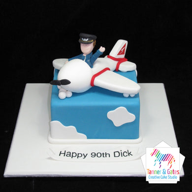Pilot & Plane Birthday Cake