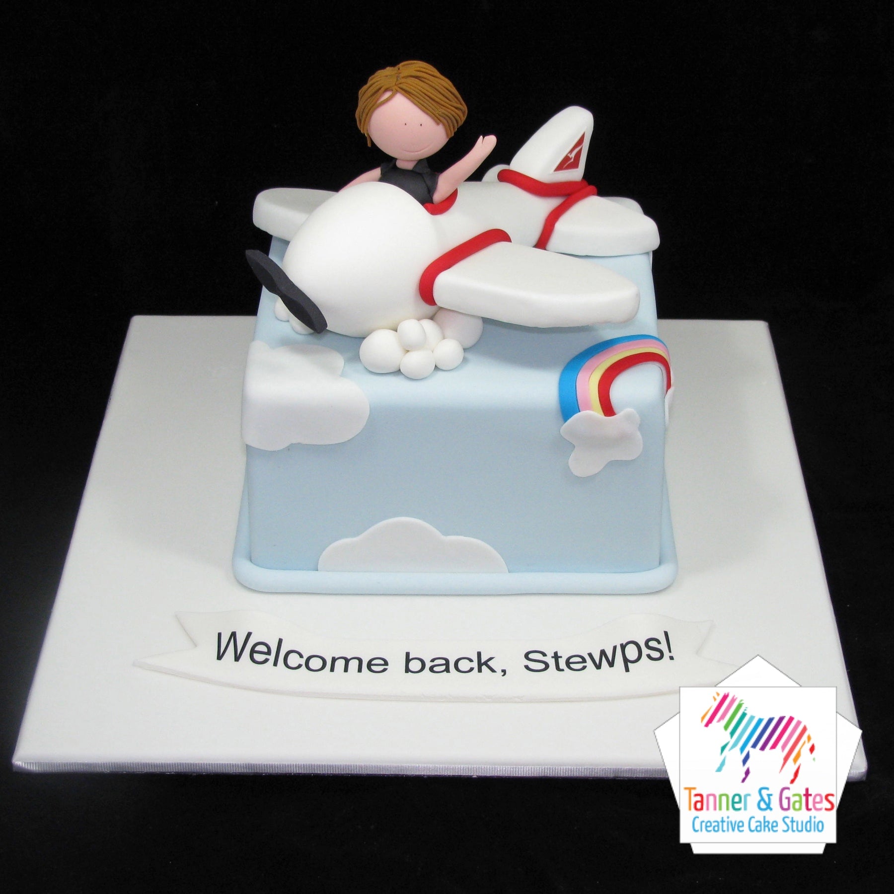 Project 1 – airplane birthday cake completed | Cake Stamp