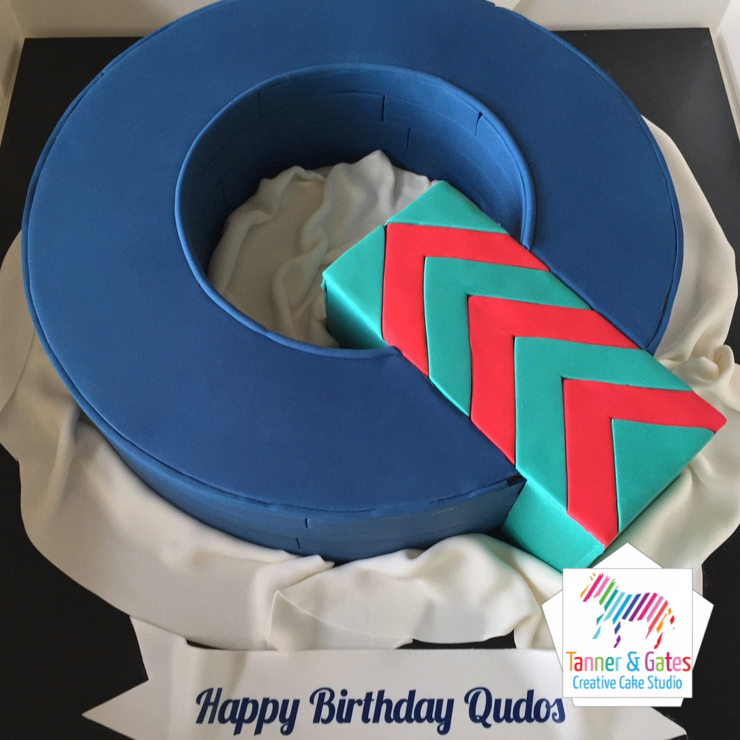 Qudos Bank 3D Logo Cake
