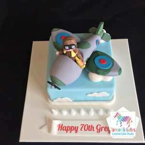 Spitfire Plane Birthday Cake