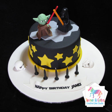 Star Wars Cake - Yoda vs Darth Vader