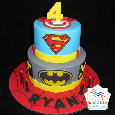 Superhero Cake - 2 tier