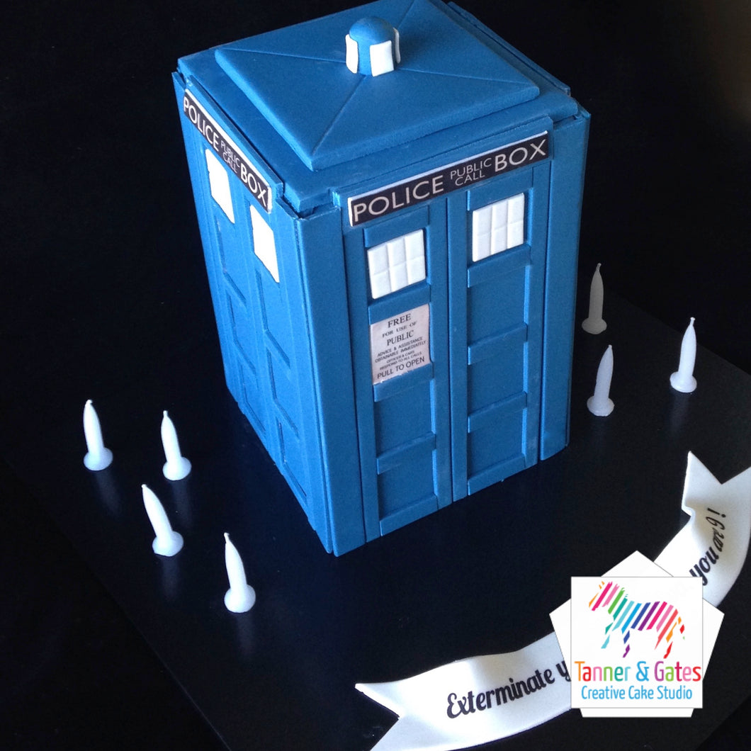 Doctor Who Tardis Birthday Cake