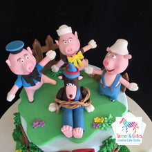 Three Little Pigs Birthday Cake