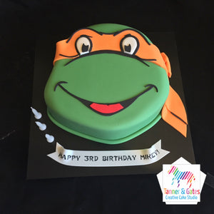 Ninjaga Turtle Face Cake