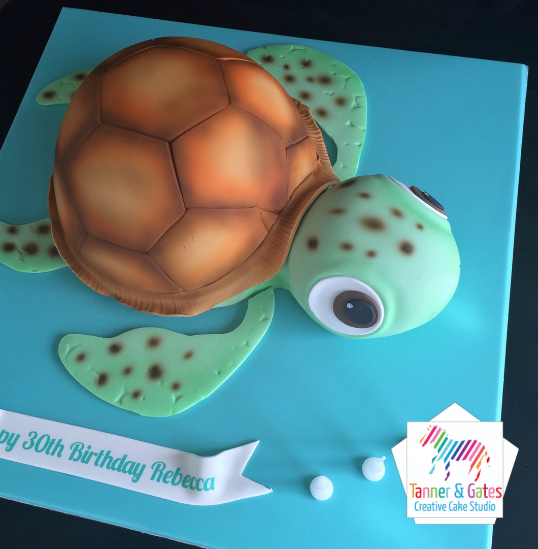 3D Baby Turtle Cake