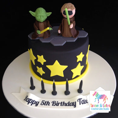 Star Wars Cake - Luke & Yoda